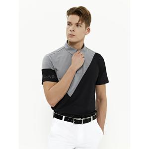 [듀빅]듀빅 남성 언발란스 블럭배색 반팔티셔츠 DD2MTS103MG