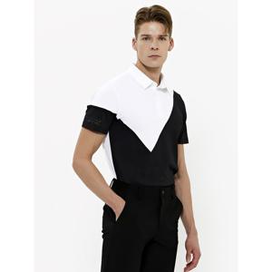 [듀빅]듀빅 남성 언발란스 블럭배색 반팔티셔츠 DD2MTS103WH