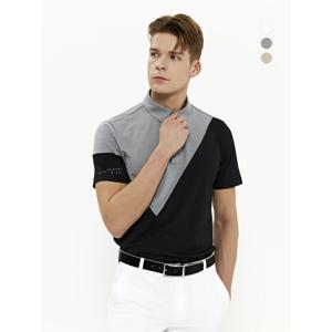 [듀빅]듀빅 남성 언발란스 블럭배색 반팔티셔츠 DD2MTS103