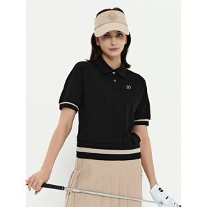 [듀빅]듀빅 여성 가오리핏 블루종 반팔티셔츠 DD2WTS105BK