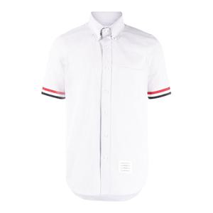 톰브라운 RWB 암밴드 옥스포드 반팔 셔츠 미드그레이 MWS252A 06272 035