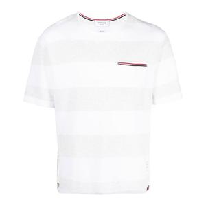 톰브라운 남성 포켓 스트라이프 반팔티 MJS201A J0049 057