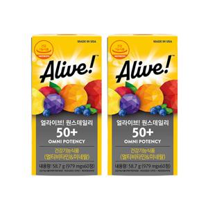 얼라이브 멀티비타민 50 플러스 60정 2개