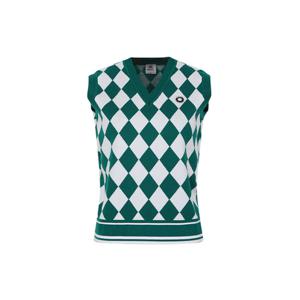 골피아 여성 아가일 브이넥 니트 골프조끼 AVF3MI6045