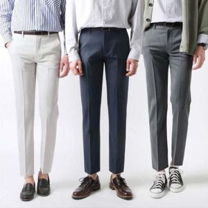 남성 사이드 밴드 10부 스판 슬랙스팬츠 AD691