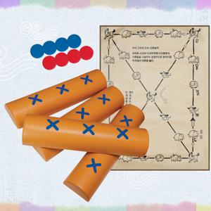 어린이 민속놀이 대형 윷놀이 세트 나무무늬