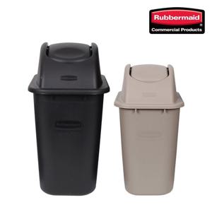 러버메이드 소프트휴지통+스윙뚜껑 세트(27리터) 대용량휴지통 분리수거 휴지통 쓰레기통 소프트휴지통 대