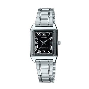 카시오 LTP-V007D-1B 여성 스퀘어 아날로그 메탈 손목 시계