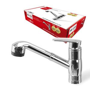 삼정105 싱크대 주방 원홀 스프레이 수도세트 수전 벽수전 벽붙이수전 자바라수전 자바라수도 벽붙이수도