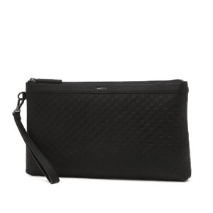 [헤지스] [KINGTON]블랙 이니셜패턴 소가죽 클러치백[HJHO5F830BK]