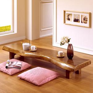 마루엔개비 자연림 다용도 긴 테이블 130사이즈  원목좌탁