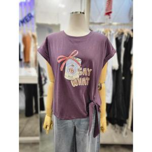 밸리걸 세이브존01 타이 포인트 프린팅 반팔 티셔츠 607010