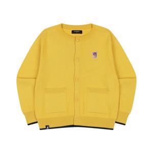 캉골키즈 루 심볼 어텀 니트 가디건 RC 0001 옐로우