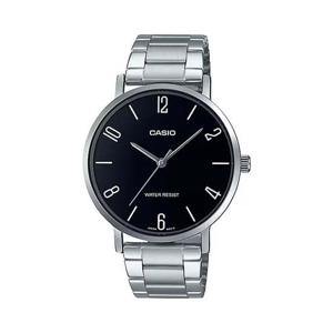 카시오 MTP-VT01D-1B2 라운드 남성 메탈 아날로그 시계