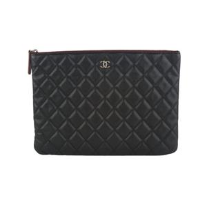 (명품) 샤넬 A82545 캐비어 포켓 클러치백 은장