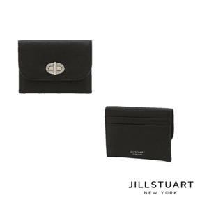 [질스튜어트] 블랙 가죽 오브 장식 2단 카드지갑 JAWA5F003BK