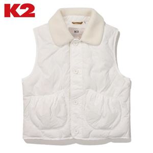 [K2] 여성 패딩 조끼 베스트 실크스타 VEST KWU24642 화이트