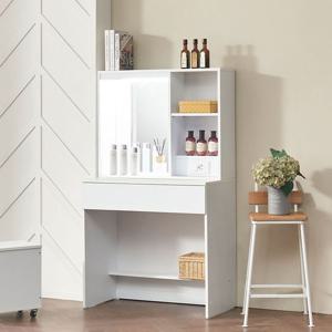 [착불배송] HZ683 LED 서랍 화장대 세트 800 2colors 조명화장대 LED화장대 화장대세트 서랍화장대 화장품수납장 화장대수납장 거울수납장 거울화장대 높은화장대