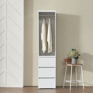 [착불배송] HZ688 틈새 서랍옷장 400 2colors 틈새옷장 1인옷장 행거옷장 싱글옷장 원룸옷장 틈새장 틈새수납장 옷수납장 드레스룸옷장