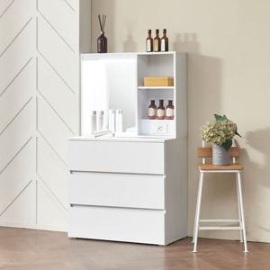 [착불배송] HZ686 LED 3단 서랍 화장대 세트 800 2colors 조명화장대 서랍장 화장대세트 서랍화장대 화장품수납장 화장대수납장 거울수납장 거울화장대 높은화장대