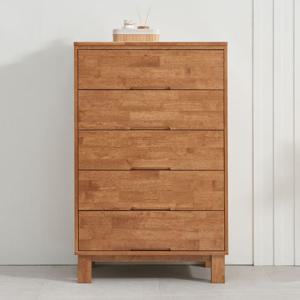 [착불배송] G412 고무나무 원목 5단 서랍장 800 1color 원목서랍장 5단서랍장 옷서랍장 옷장서랍장 옷수납장 5단수납장 거실서랍장 드레스룸서랍장 서랍수납장