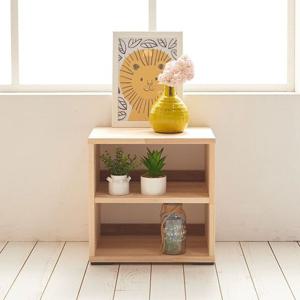 [착불배송] H6421 삼나무 2단 협탁 1color 침실협탁 침대협탁 거실협탁 선반 수납 책장 이동식협탁 바퀴형협탁 서재협탁