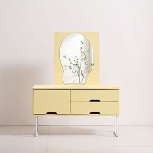 [착불배송] C7286 좌식 화장대 비정형 거울 세트 850 2colors 850화장대 좌식화장대 서랍화장대 수납화장대 스틸화장대 비정형거울 화장대거울 화장대세트