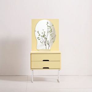 [착불배송] C7282 좌식 화장대 비정형 거울 세트 500 2colors 500화장대 좌식화장대 서랍화장대 수납화장대 미니화장대 비정형거울 거울화장대 화장대세트 침실가구