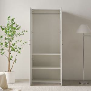 [착불배송] H62003 2수납 옷봉 도어장 800 1colors 옷수납장 옷장 행거장 행거옷장 수납옷장 싱글옷장 드레스룸수납장 드레스룸옷장 긴옷장 행거수납장