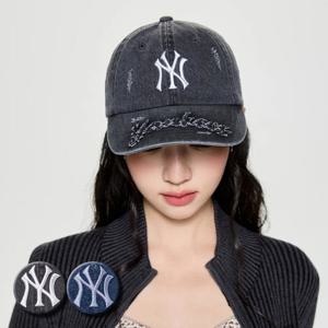 MLB 공용 빈티지 디스트로이드 데님 언스트럭쳐 볼캡 (3ACPV195N)