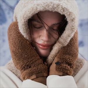 내셔널지오그래픽 N253AGL550 덤블 미튼 장갑 BROWN