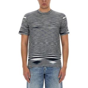 미소니 반팔 티셔츠 UC23SL03 BK013BF7050 Blue