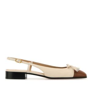 발렌티노 투톤 가죽 슬링백 발레리나 6W0S0MH0DDT AHA