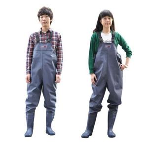 남성작업화 다용도 작업용 면 가슴장화 곤색 멜빵장화