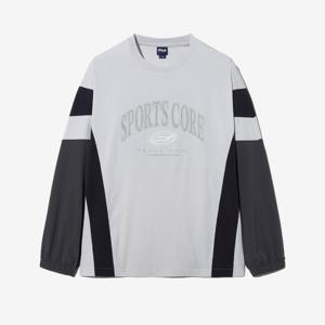 [휠라] TAG가 119,000원 스트레치 우븐 컬러블럭 맨투맨 (FS2POH1110X_DGY)