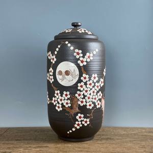 분청 일자형 흑매화 20kg 쌀독 쌀통 현관 소금 항아리 잡곡단지 소금항아리 현관소금 쌀항아리 여주쌀독 도자기쌀독 쌀보관통 쌀벌레예방 잡곡통