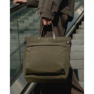 [헤지스]카키 나일론 토트백 HJBA5F331K2