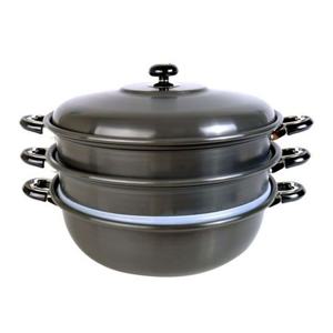 유진 경질 3단 찜솥 38cm 찜냄비 찜기 양수 냄비