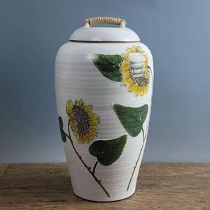 백분청 바람해바라기 20kg 쌀독 쌀통 현관 소금항아리 잡곡단지 현관소금 쌀항아리 여주쌀독 도자기쌀독 쌀보관통 쌀벌레예방 잡곡통