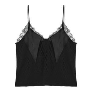 26 SS 베르사체 레이스 트리밍 새틴 캐미솔 탑 10221431A16540 TP441971755