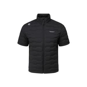 데상트 남성 스탠드넥 반팔 다운 자켓 BP421TDJO2-BLK0