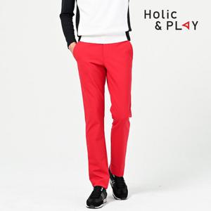 홀릭앤플레이 남성 스판 백기모 골프바지-HB3MPT003RD