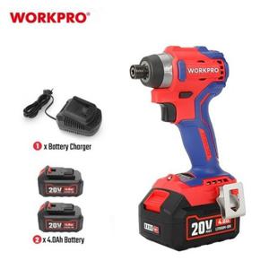 워크프로 20V 충전임팩드라이버세트 4.0ah WP390103