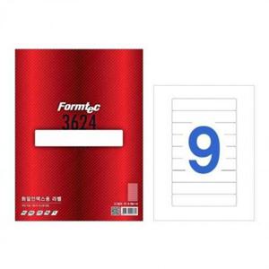 100매 LS 화일인덱스용라벨 3624 폼텍 화일인덱스라벨