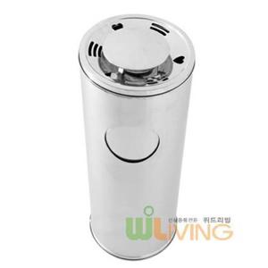 리빙 재떨이겸용 스텐휴지통(22리터)재털이뚜껑 쓰레기통 휴지통 오물통 스윙휴지통 홈데코