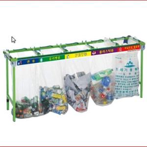 분리수거함 철재100리터 5구 투명비닐 마대 5구투명 비닐걸이 마대걸이