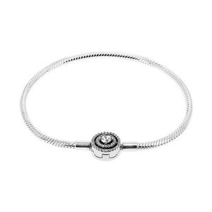 판도라 590038C01 모먼트 할로 스네이크 체인 실버 팔찌