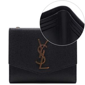 [생로랑] 25FW 여성 업타운 컴팩트 반지갑 (582296 1GF0J 1000 25F)