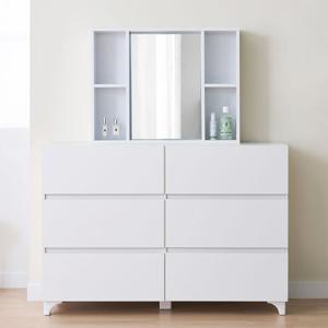 고니 화장대 서랍장 수납 콘솔 학생 입식 안방 3단 거울 1200 (착불)