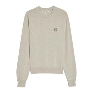 26 SS Maison Kitsune 로고 자수 메리노 스웨터 MW00801KT1036 TP443485200